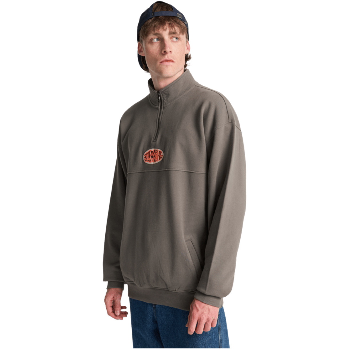2026 Billabong Herre Core Lord Half Zip Sweatshirt EBYFT00164 - Pewter